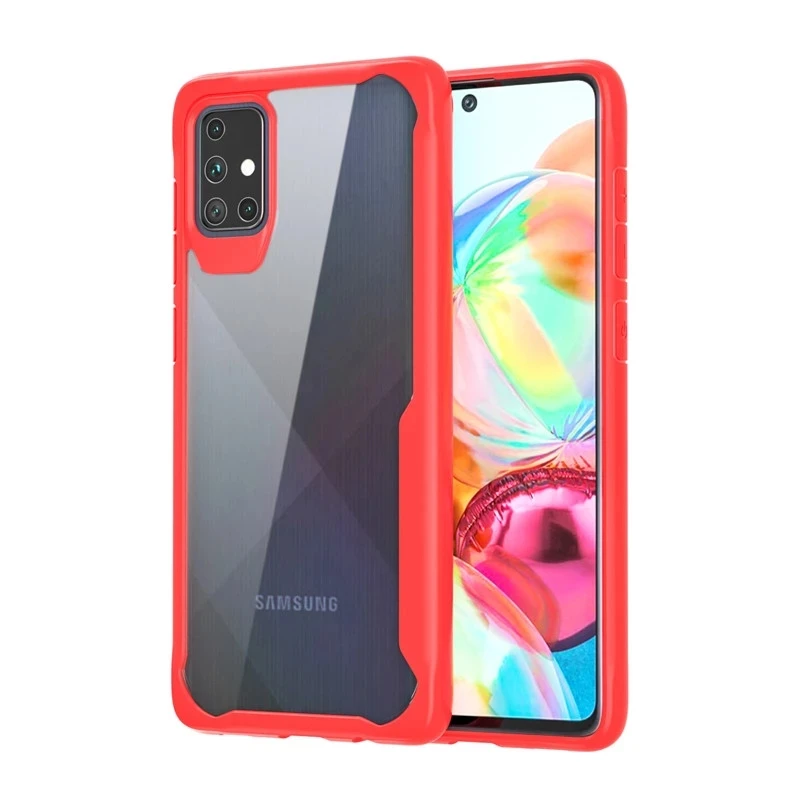 

Soft Silicone PC Phone Case Acrylic Clear Hard Phone Case for Samsung Galaxy A71 5G