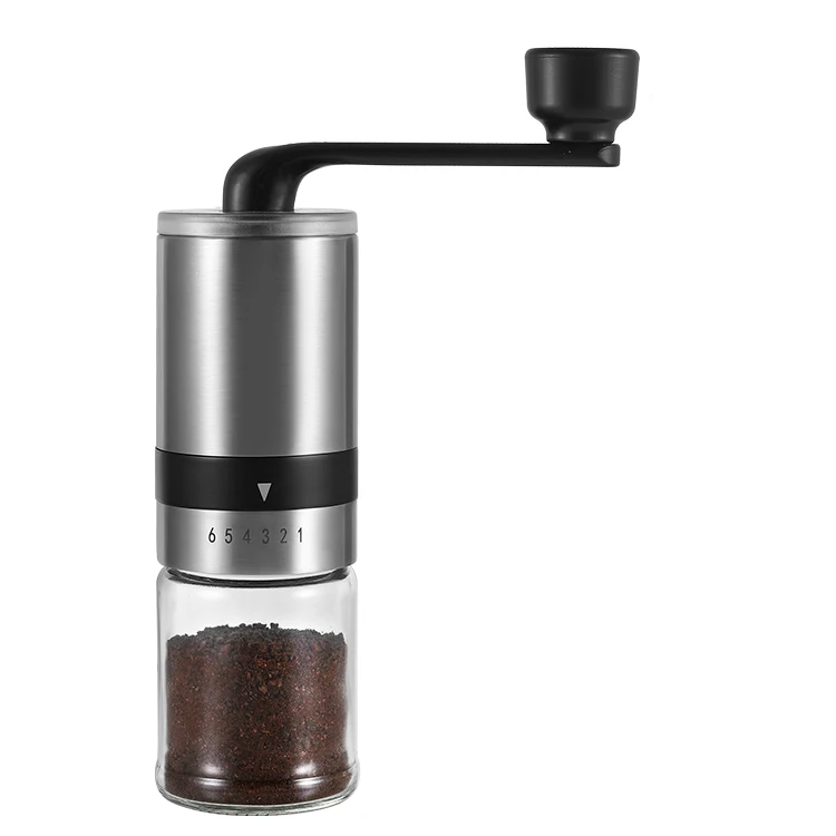 

Mini portable hand manual coffee grinder ceramic burrs adjustable classic