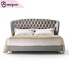DG Modern luxury leather bed solid wood frame Customizable manufacturer outlet