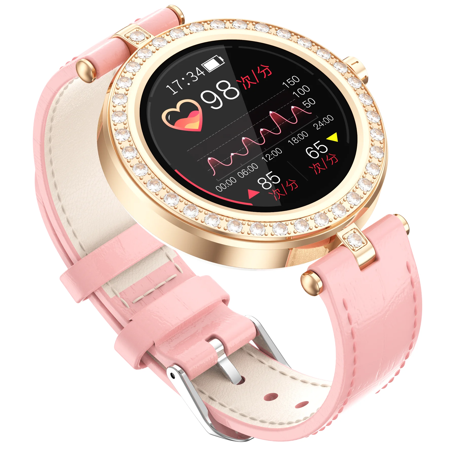 

S28 Fashion Smart Watch Women Heart Rate Blood Pressure Monitor Pedometer Fitness Tracker Music Control Full Touch Smartwatch