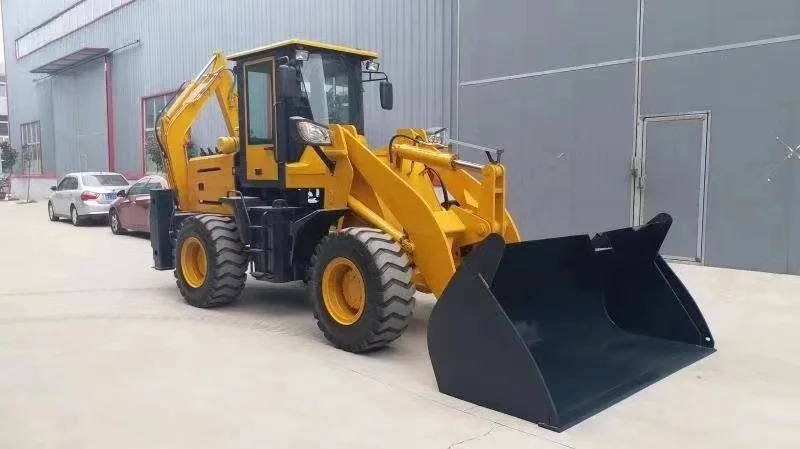 China backhoe loader tractor with front end loader and excavator for sale