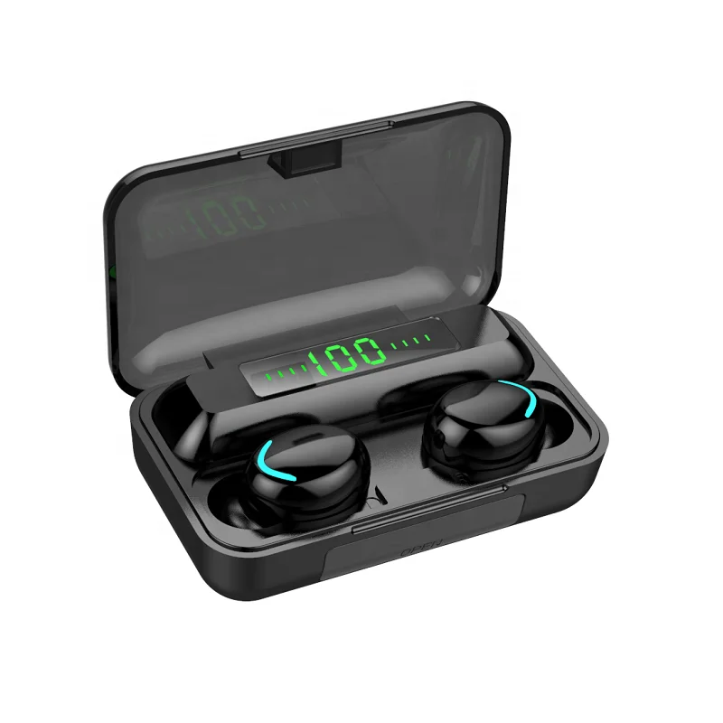 

TWS Wireless Earbuds BT V5.0 Dop Shipping Blind Shipping Super Bass Earphones Earbud For IOS Android Smart Phone, Black