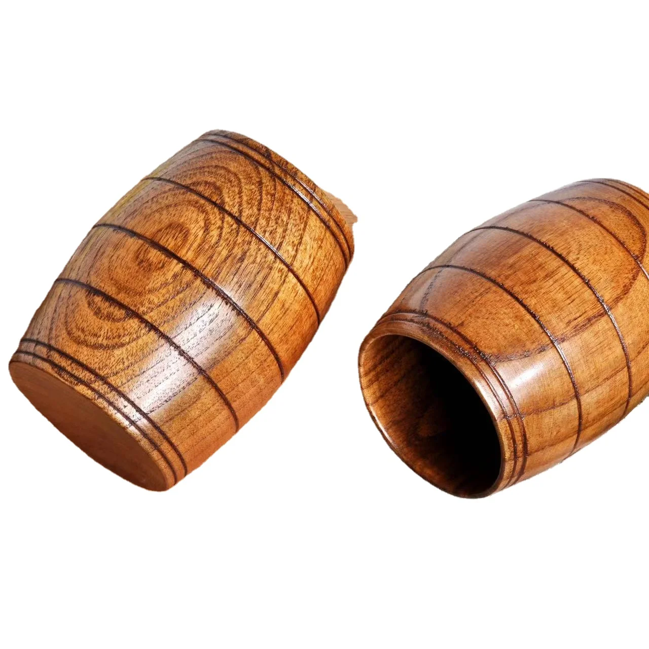 

DiYue DIYR2012165 Ecofriendly Camping Sake Cup wood barrel cup Custom eco taza Wooden Mug Handmade Solid Jujube Wood Beer Cups