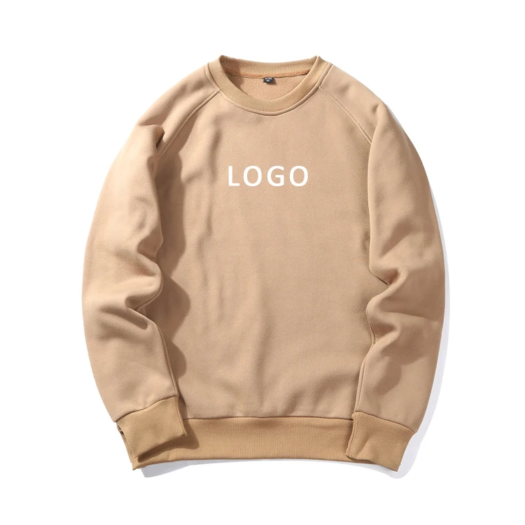 Custom fashion long sleeve Blank men pullover solid color crew neck hoodie couple Fleece Sweatshirt wholesale price