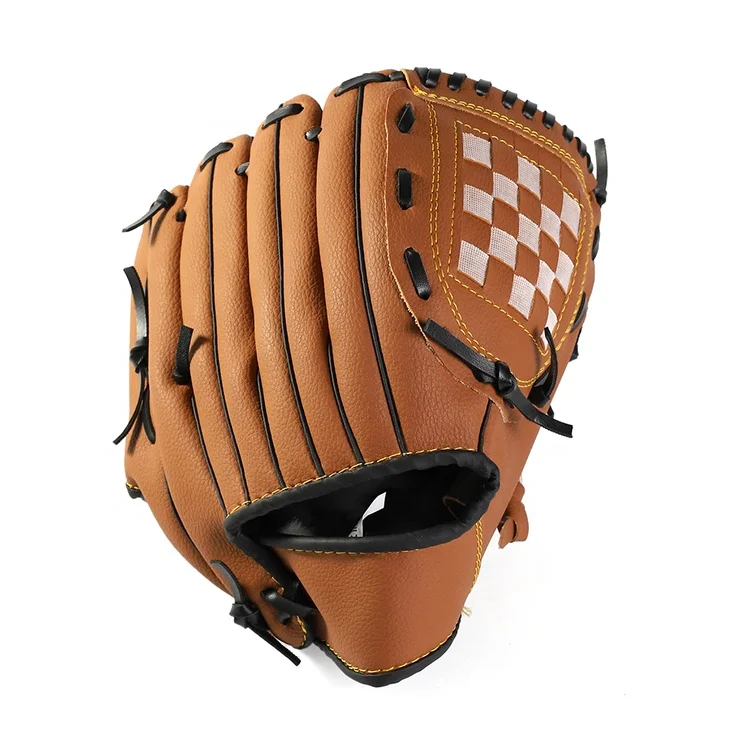 

Wholesale 12.5 Inch Left Hand PU Synthetic Leather Fielding Softball Baseball Glove, Brown, black, pink, blue, yellow, red