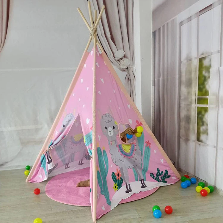 

high quality custom toy Indian tent play house kids teepee play tent for indoor and outdoor, Pink