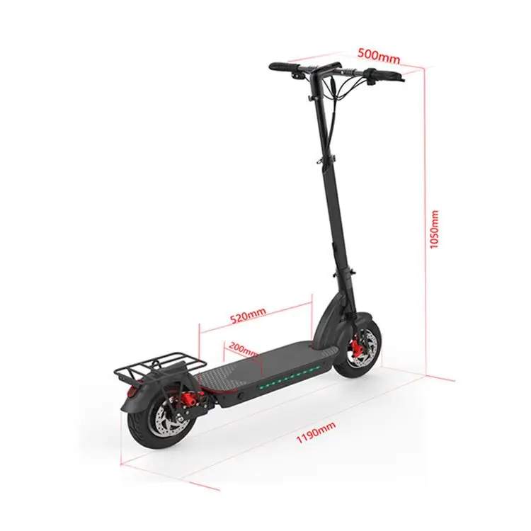 

Promotion Two Wheel With Pedal 350W Waterproof Bike Factory Directly Shipping 36V10ah 10 Inch Max Speed 45Km Electric Scooter, Black + red