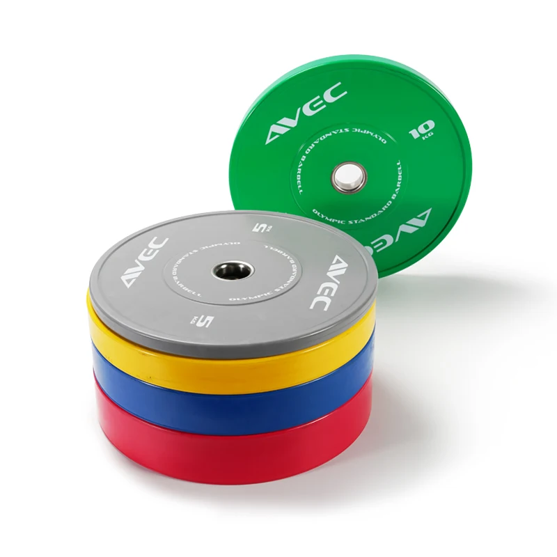 

Rubber Bumper Weight Plates with Stainless Steel Insert 5-25kg, Customized