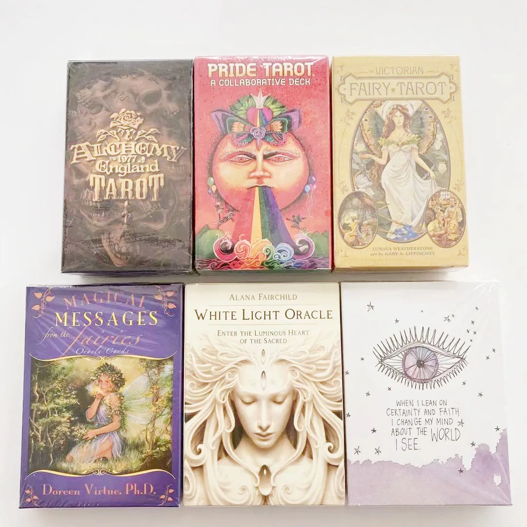 

Wholesale various guide board divination game card magic witch destiny card crystal tarot cards, Colourful