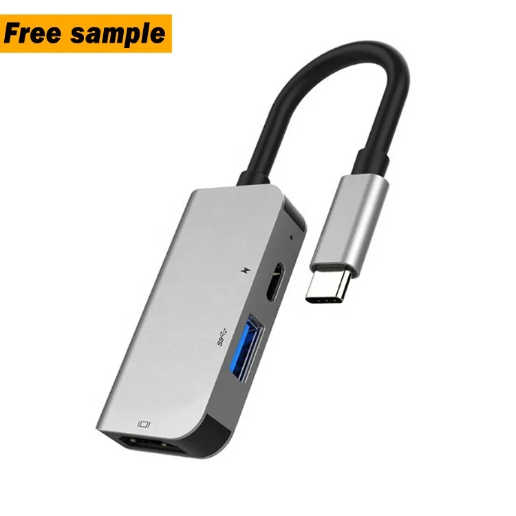 

Factory custom slim data with PD charge power compatible hdmi usb c type c hub 3 in 1 for macbook mac pro