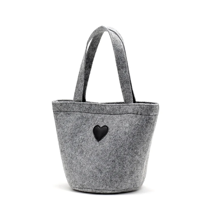 

Cute heart shape felt tote bag, 41 kinds of color