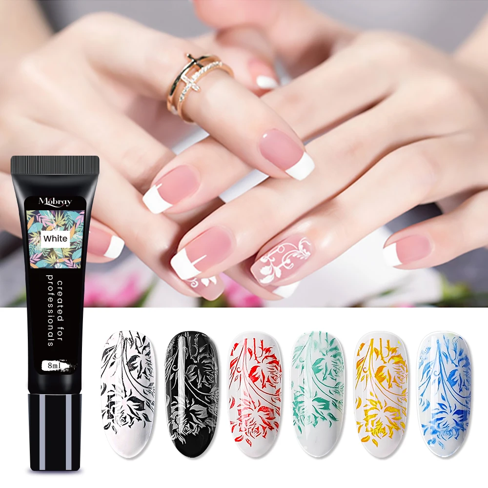 

Nail Art Stamping Gel Polish Kit 8ml with Nail Stamp Plate, 12 colors
