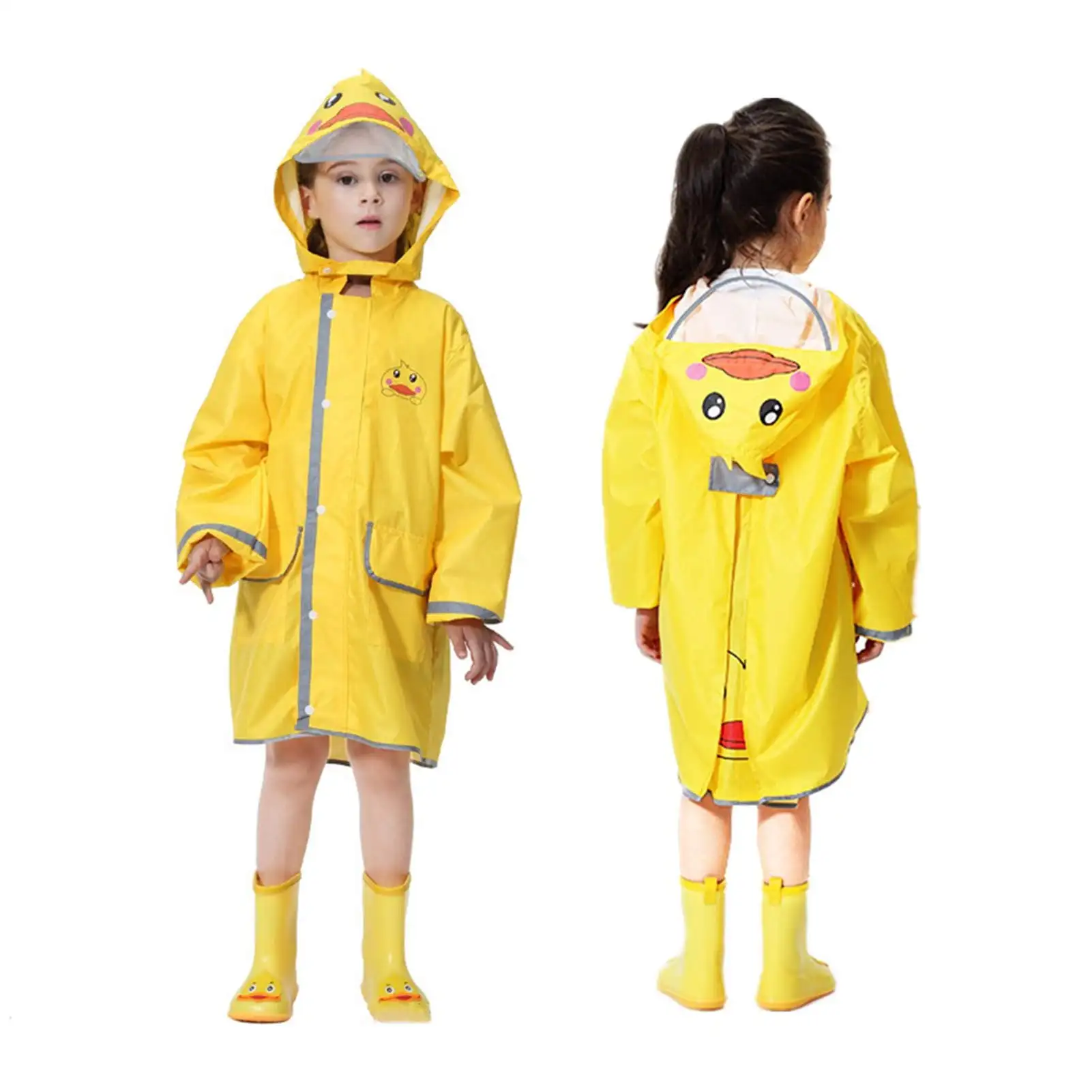 

3-8 Years Polyester Taffeta Waterproof Rainwear Jacket Rain Gear Raincoat For Kids, Customized color