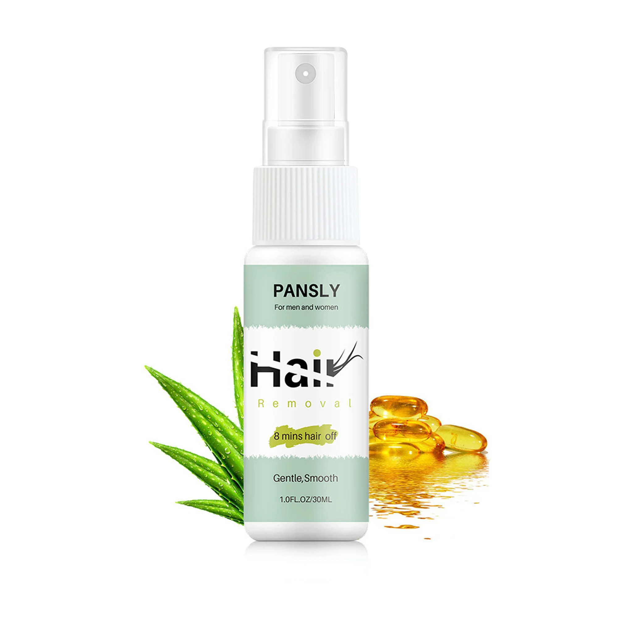 

PANSLY 30ml Painless Hair Removal Spray Natural Organic Body Permanent Hair Removal Spray, White spray