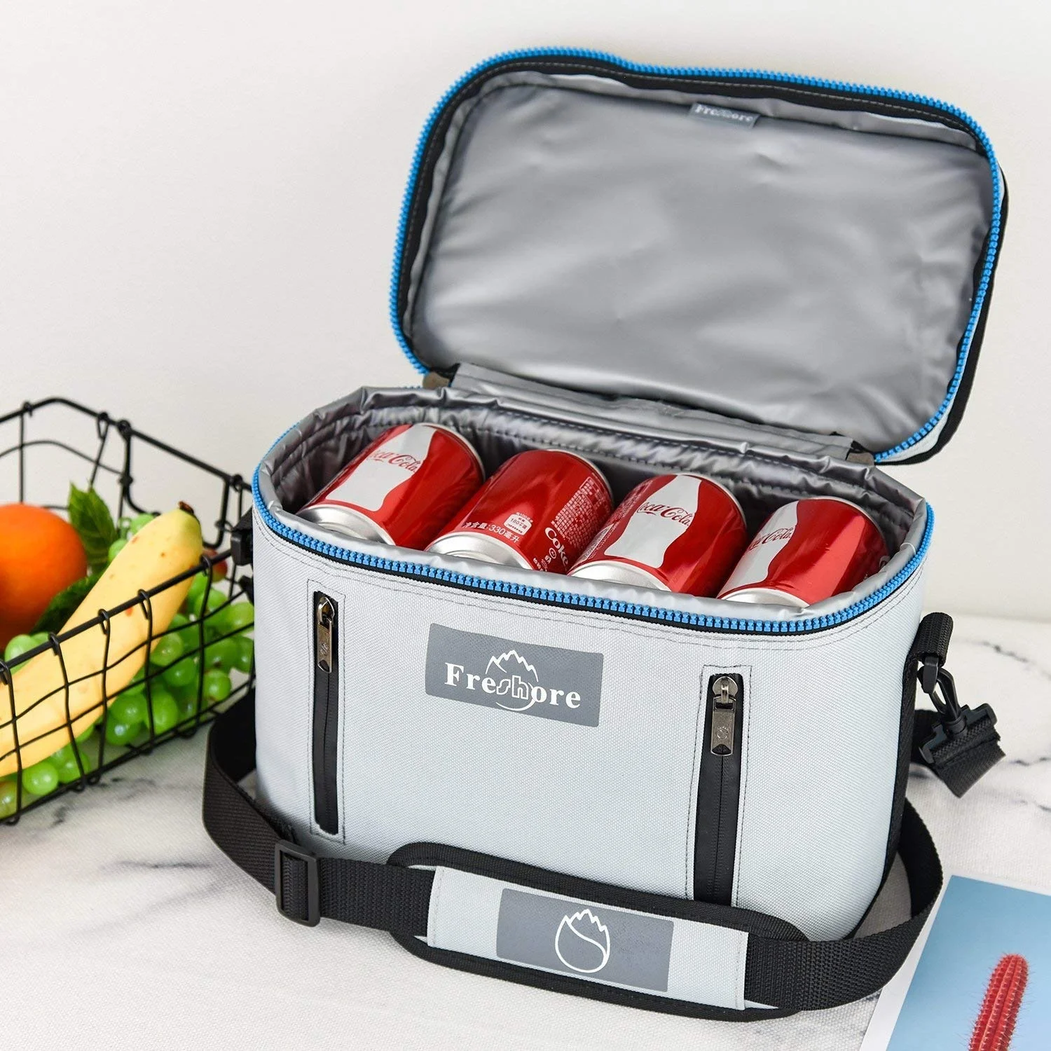 

Insulated Collapsible Soft Cooler Lunch Bag for Men, Small Travel Cooler for Camping, Family, BBQ, Picnic, Beach, bicycle, Can be customized