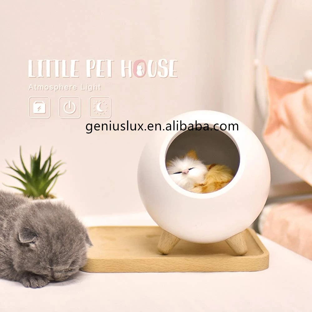 
Fashion Cute Cat Pet House Ambience Lamp USB Charging Cute Cartoon Mini Led Night Light Home Decoration Dropship 