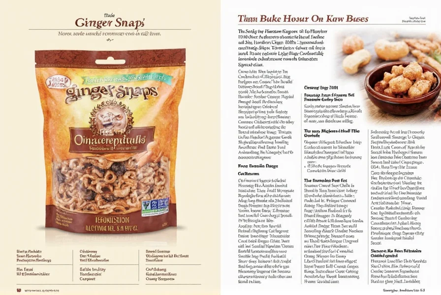 Stauffer's ginger snaps arranged in a mason jar with measuring spoons and baking ingredients suggesting recipe applications
