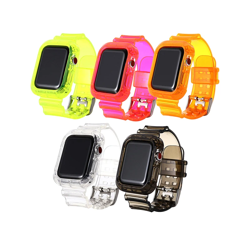 

Jelly Clear Transparent TPU watch strap band