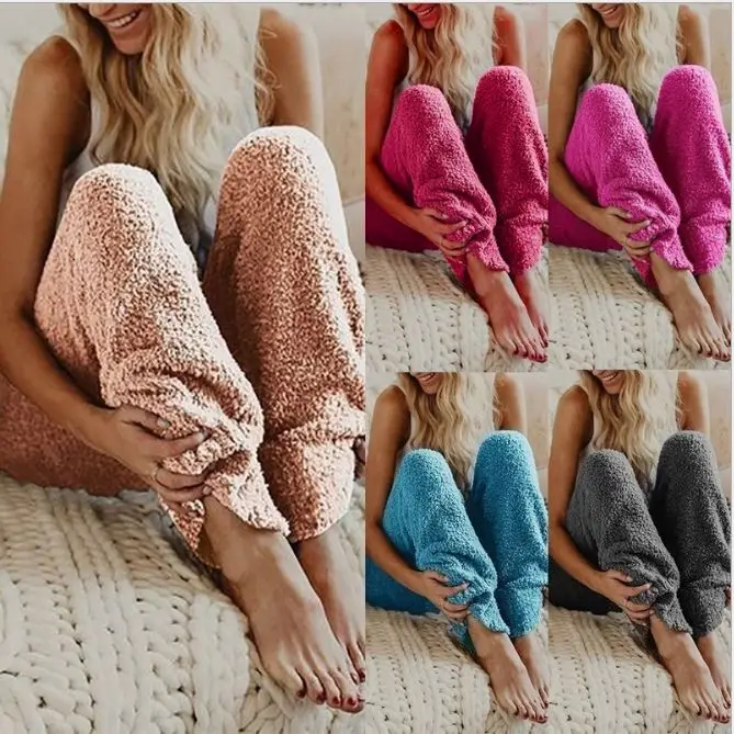 

women's printed pajamas pants adult polyester sleepwear cozy nightwear ladies home funny home trousers