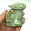 Factory Produce Hand Carved Customized Natural Green Jade Toothless Crystal Dragon