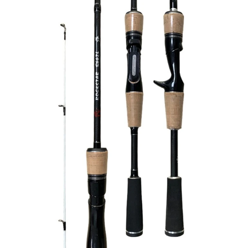 SNEDA Super Soft 1.98m Casting Spinning Fishing Rod Fuji Top Guide Baitcasting Travel Pesca Lure 3-12g Bass Fishing Rods