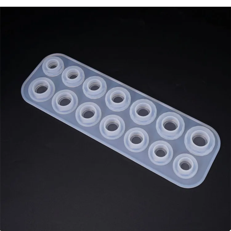 

DIY Rings Resin Molds with Hole for Gemstone Cabochon Jewelry Casting mould, White
