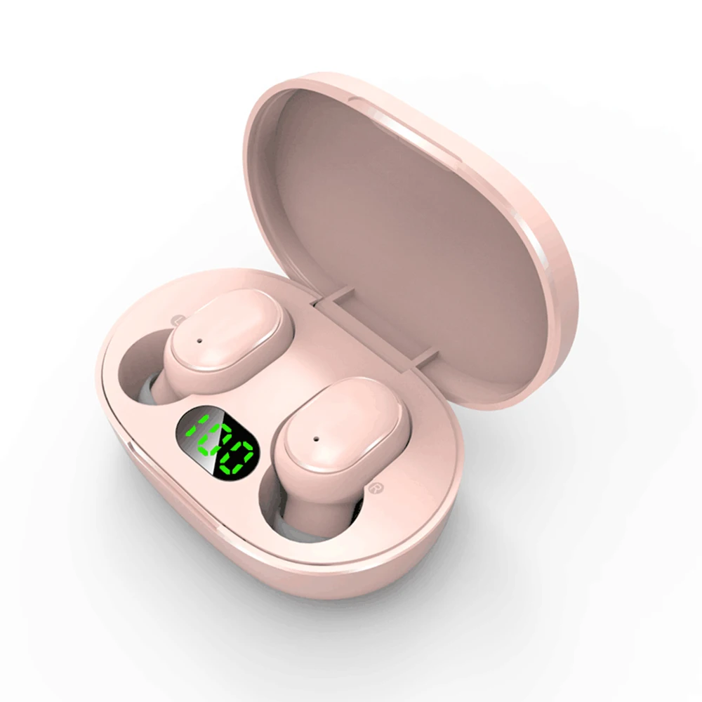

E6S TWS Wireless Earphone Headphones 5.0 LED Display Button Control Earbuds Waterproof Noise Cancelling Headset