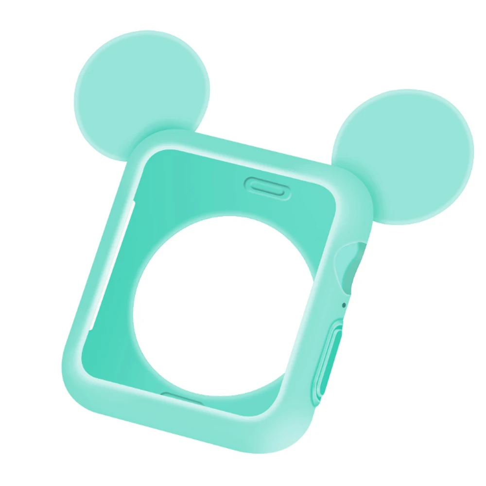 

New Arrival Mickey Ears Anti-Scratch Soft Silicone TPU Protective Cover for Apple Watch 40mm and 44mm, Colorful