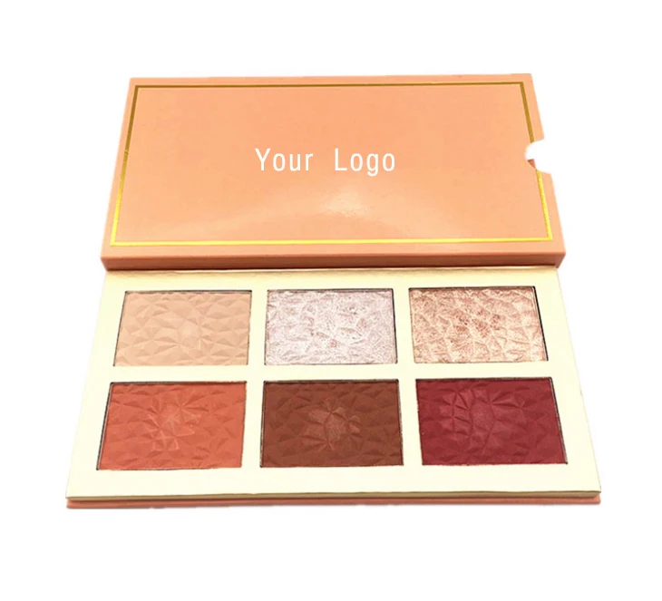 

Fair And Lovely Private Label Multipurpose 6 Colors Blusher Eyeshadow Glitter Highlighter Palette