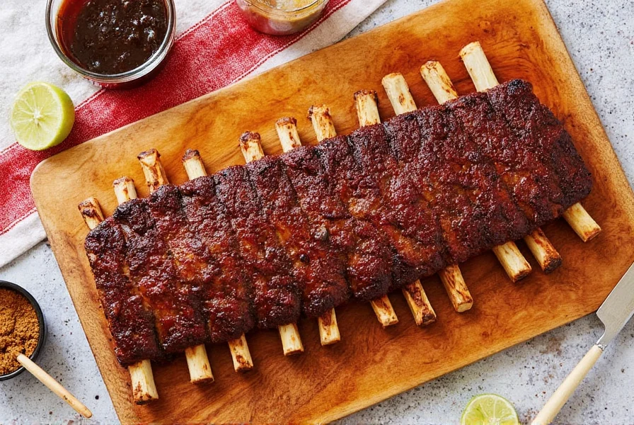 Salt Crystals Sprinkled on Ribs