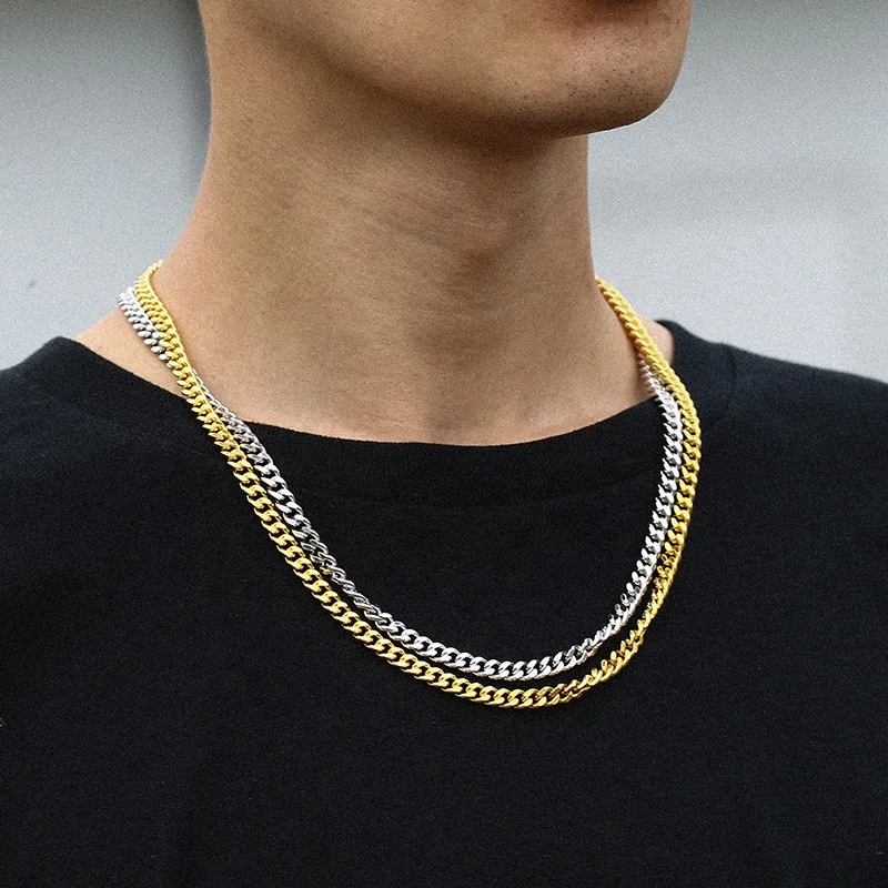 

ADELANTE AN210043 925 Silver Iced Out Cuban Link Chain Necklace Cuban Chain