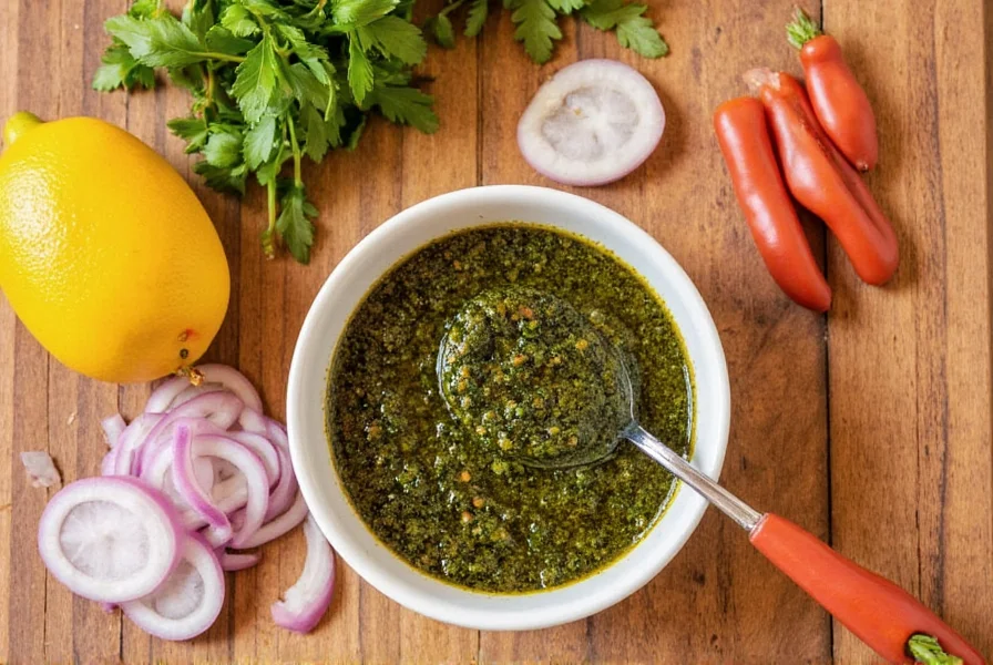 Chimichurri spice blend in a shaker