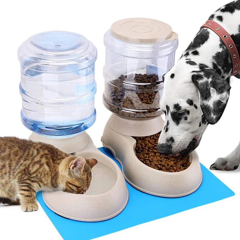 

Luxury Smart Automatic Pet Food Water Treat Dispenser Bottle Bowl Dog Cat Feeder