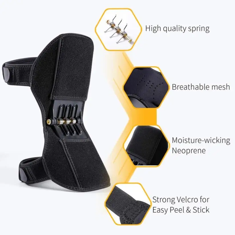 

Huanwei Wholesale Knee Brace Support Breathable Compression Sleeves With Side Stabilizers Patella Gel For Arthritis