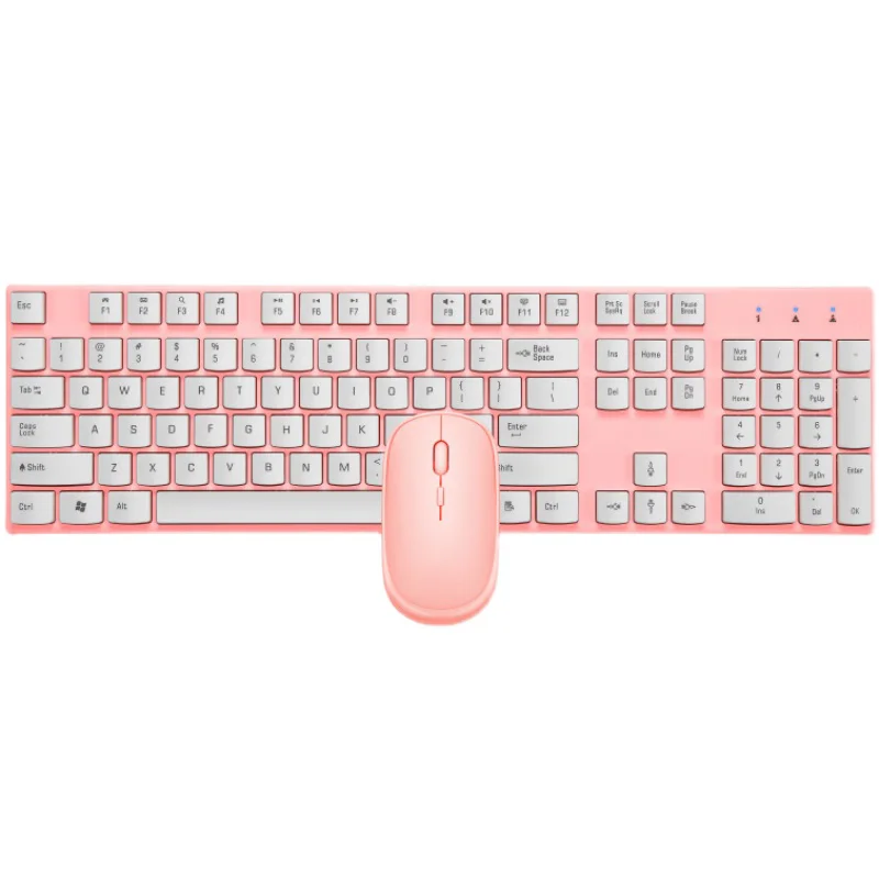 

AIWO Keyboard Mouse Combo Key Board Bluetooth Keyboard and Mouse Pc Keyboard Mouse Slim Wireless Combo Pink Wireless 2.4 G Usb, Black/white/blue/pink