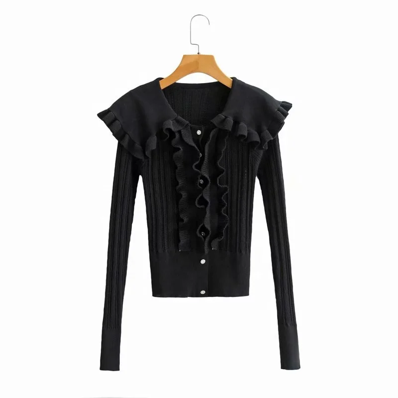 

Trending hot products ladies daily sweater with Peter pan collar customized sweaters