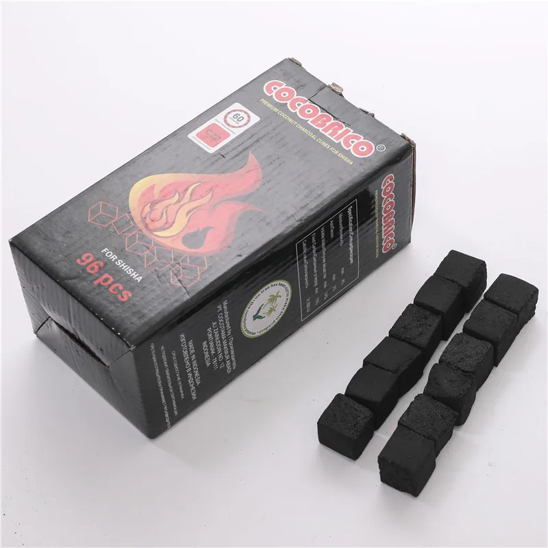 Cocobrico Charcaol 96pcs Quick Light Burn Hookah Shisha Charcoals Coal