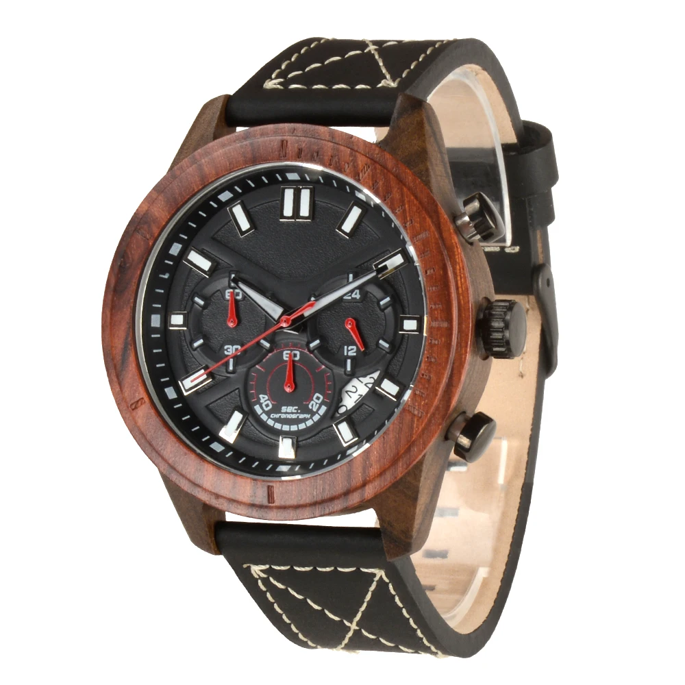 

Handcrafted Bewell Wooden Watch for Men Luxury Watch Quartz Watch OEM