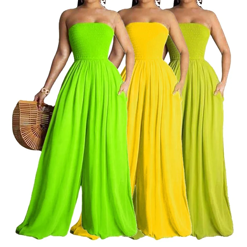 

2021 Summer Women Rompers Off Shoulder Sexy One Piece Plus Size jumpsuit