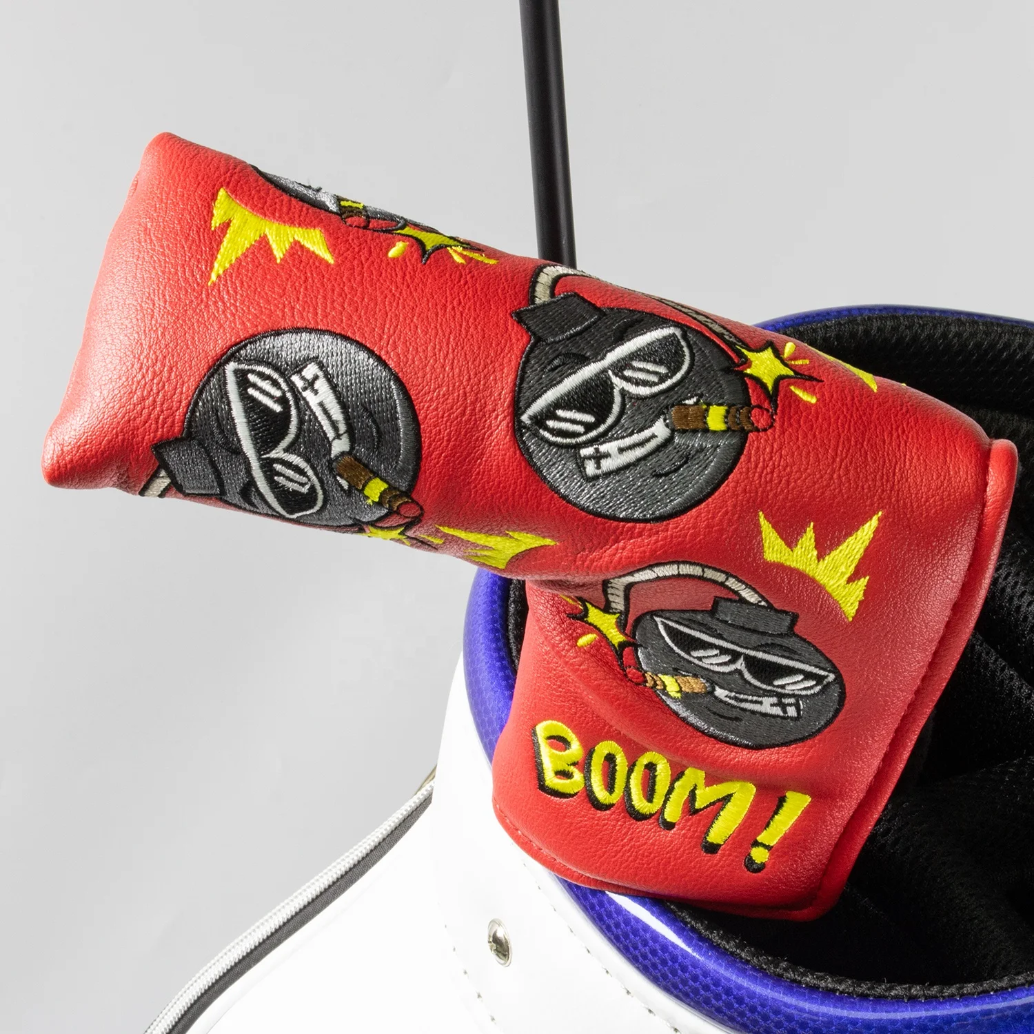 Customized Waterproof No Fading Full Print PU Leather Strong Magnetic Blade Putter Headcover Custom Golf Club Headcovers