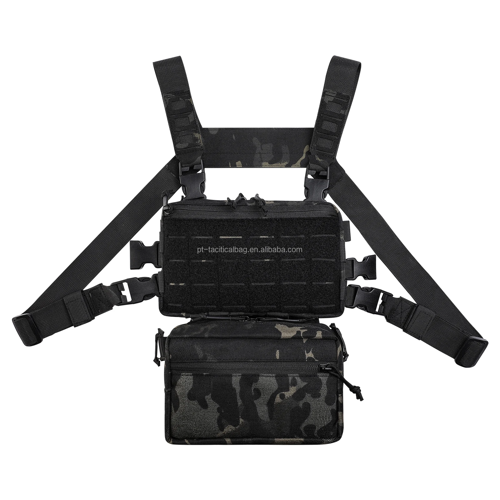 

High Quality 1000D Hunting Fight Combat Molle Chest Bag Military Army Backpack Swat Tactical Vest for Men, Customized color