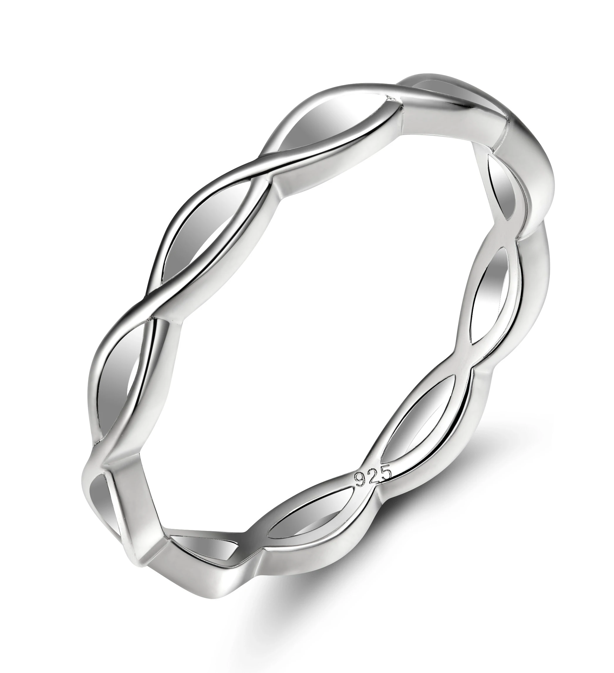 OAHLAN 925 Sterling Silver Rings Classic Women Eternity Engagement Wedding Bands Anniversary Gift Fashion Jewelry Dropshipping