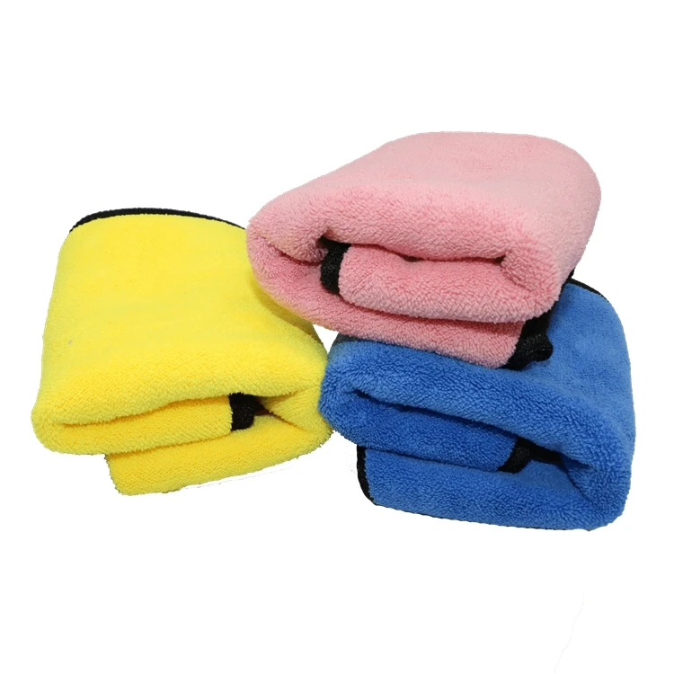 
Logo printing microfiber double-sided car cleaning wash towel 