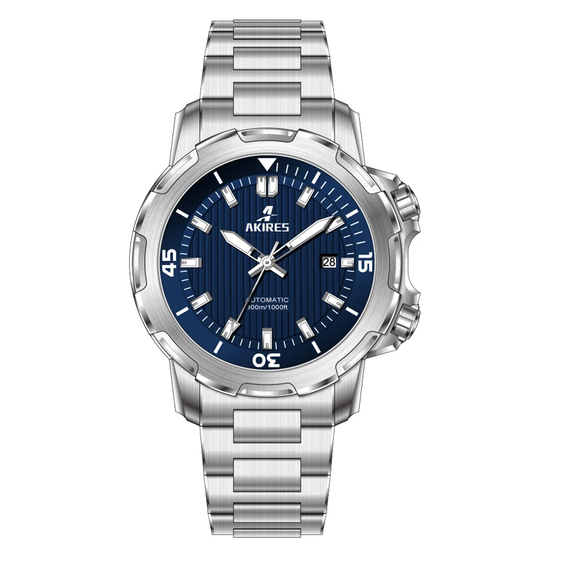 

Custom Logo Stainless Steel Case Mechanical Automatic Luxury Watch for Men strong lume 20ATM waterproof diver watch