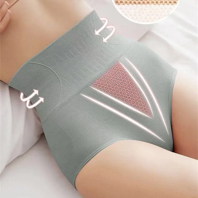 

hot sale women high waist seamless postpartum opa interior para dama underwear burning fat slimming body shaping panties panty, Black, light green, pink, apricot, light gray