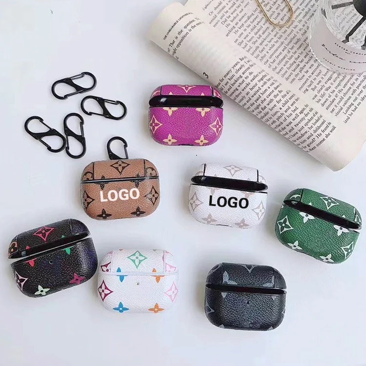 

2021 Protective Brand for Airpods Pro 1 2 3 PU Leather Case Cover Leather for Airpods Case, Showed as pictures