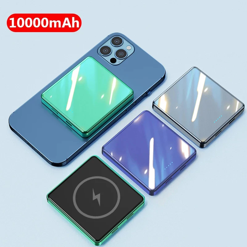 

Promotional Gift Portable Mobile Charger External Battery Wireless Magnetic Power Bank With 10000Mah