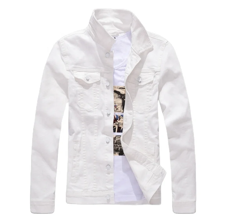 

2021 new High quality Boys Jean Jacket,Man White Denim Jacket,Casual Denim Jacket