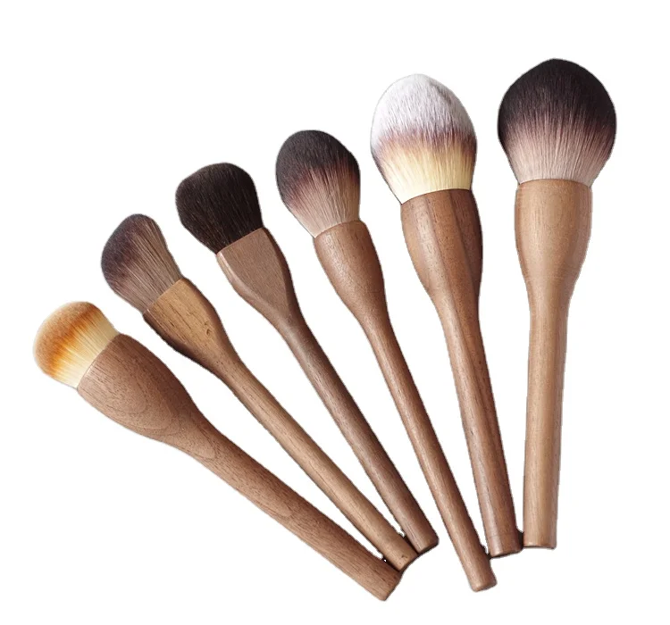 

HZM 6PCS red own brand makeup brush luxury makeup brush set eye and face beauty brush makeup bag tool