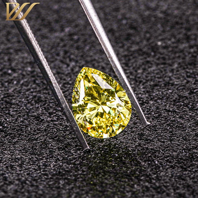 

Gorgeous yellow color bigger than 1carat certified CVD loose diamond price per carat